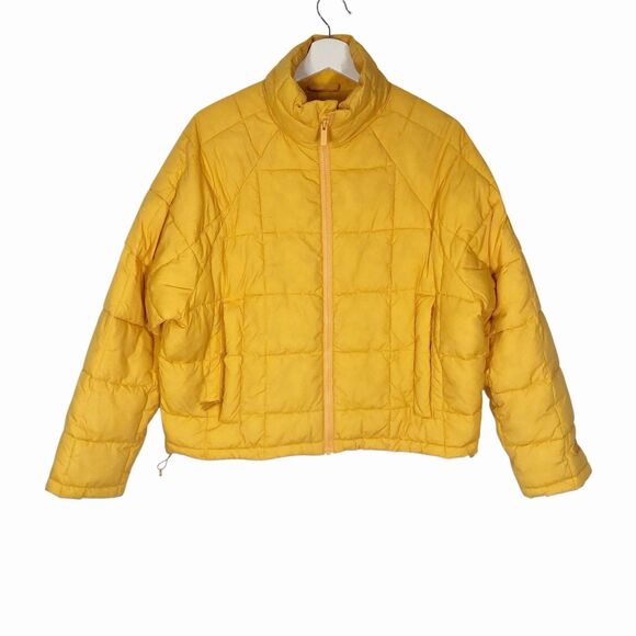 Halfdays Small Nellie Packable Puffer jacket in creamsicle Golden Orange Flawed - Picture 4 of 13